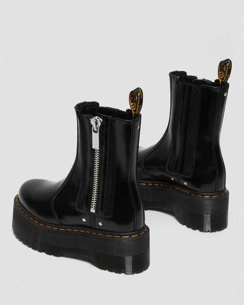 Botines Dr Martens 2976 Max Cuero Plataforma Mujer Negros | MX 75HAP